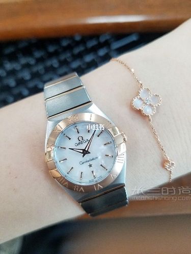 欧米茄omega 星座系列石英间金钢带女士手表